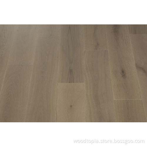Light brown three-story solid wood flooring